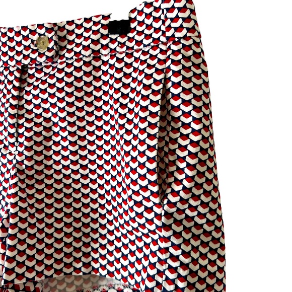 Women's J.Crew Red/Blue/White Geometric Print Shorts Size 0 - Picture 7 of 11